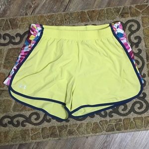*Under Armour* Yellow Running Shorts